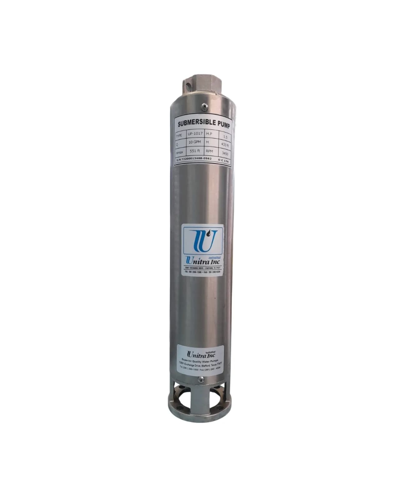 UNITRA 1.5HP, 10GPM, 17STG UP1017
