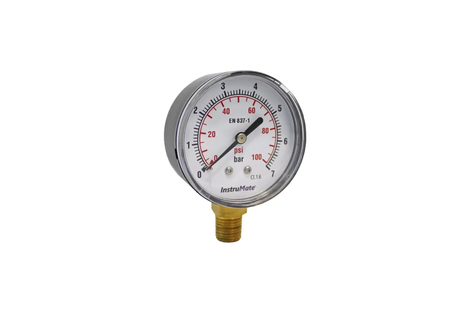 MANOMETRO 0-100 PSI METALICO