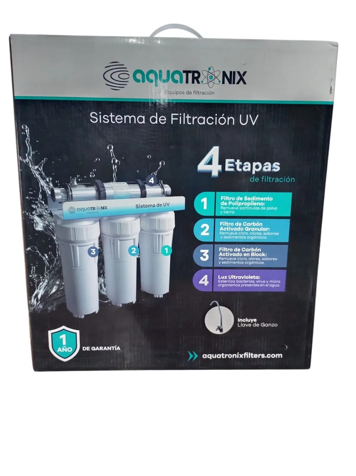SISTEMA RAYOS ULTRAVIOLETA 2 GPM AQUATRONIX 57541