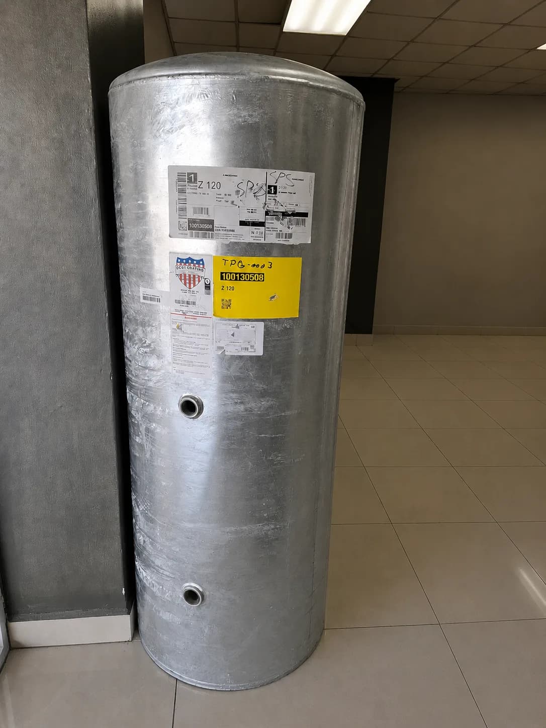 TANQUE PRESION GALVANIZADO 120GLS, 64"X25" Z120