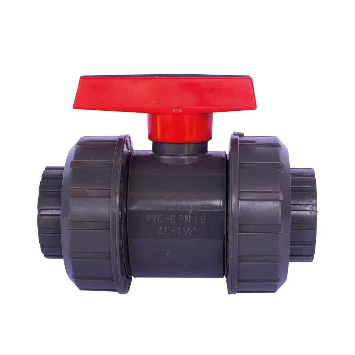 VALVULA BOLA PVC DOBLE UNION 1.5" BST