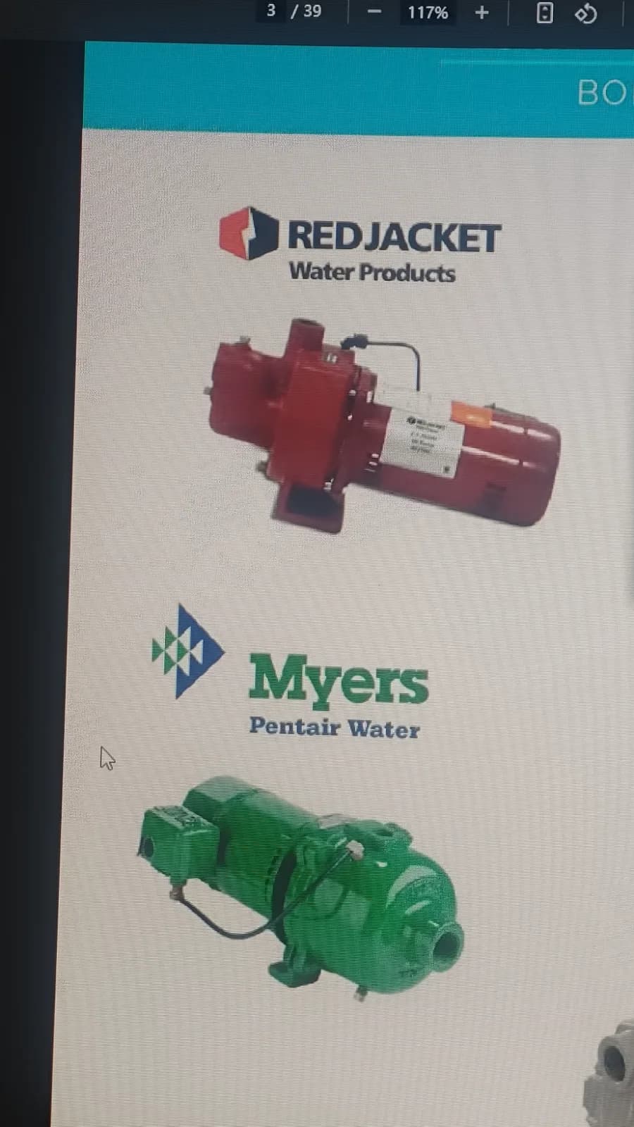 Bomba RedJacket y Myers Pentair