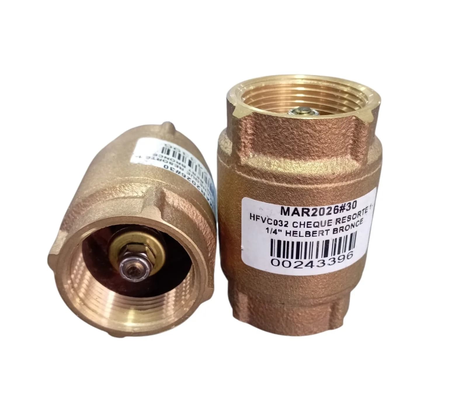 VALVULA CHEQUE VERTICAL HELBERT 11/4" BRONCE 243396