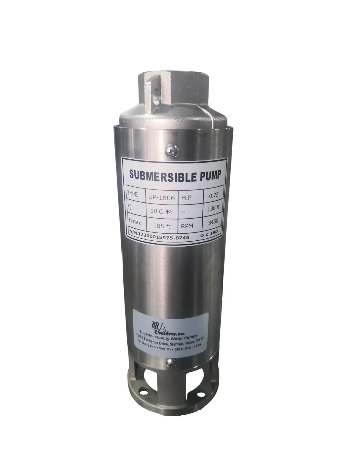 UNITRA 0.75 HP 18GPM 6STG UP1806