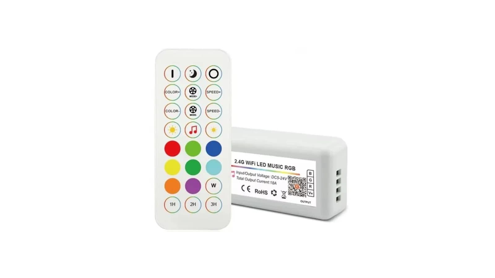 CONTROL LUZ RGB WIFI LED DC 5-24V 18 AMP