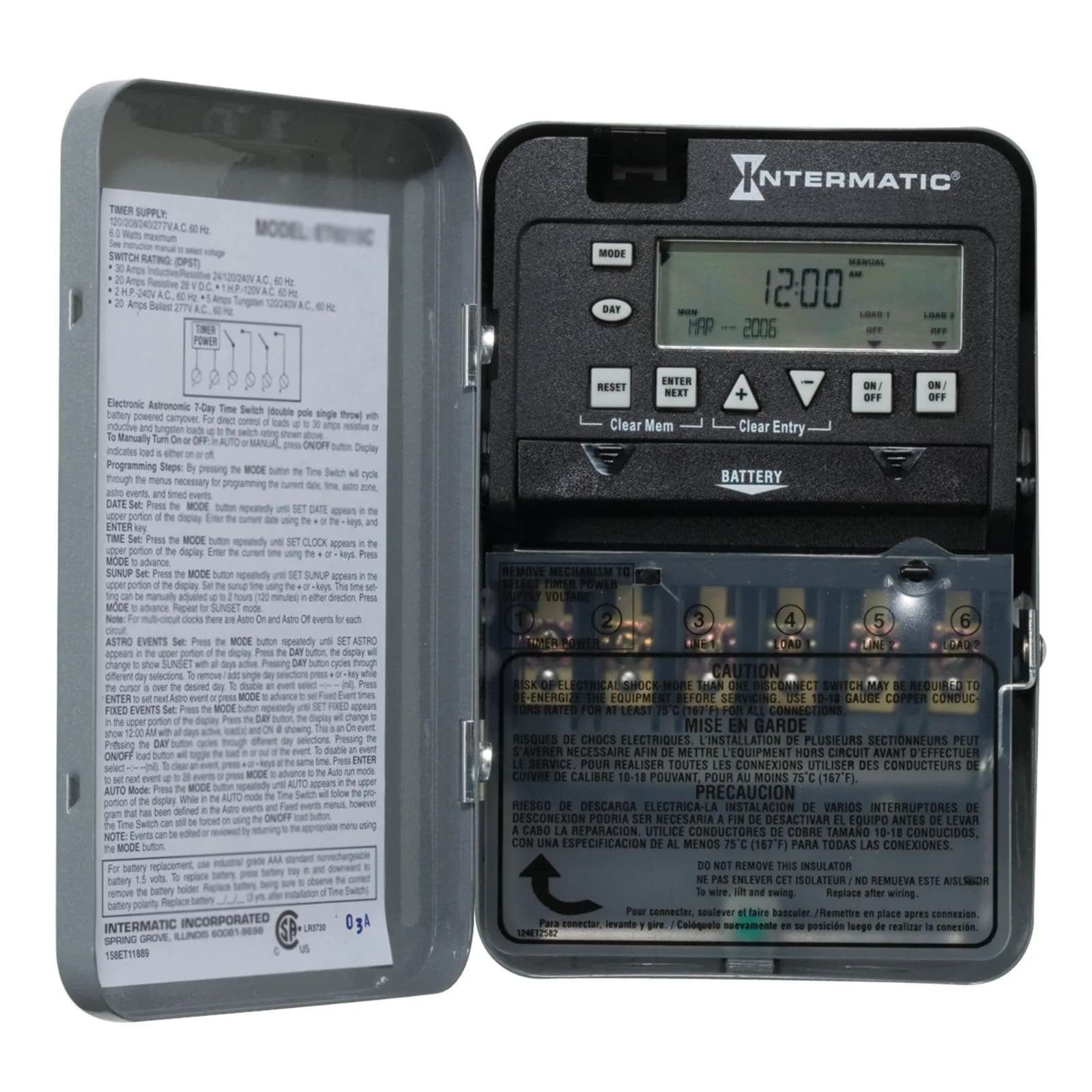 TIMER DIGITAL INTEMATIC 115/ 230V ET1725C