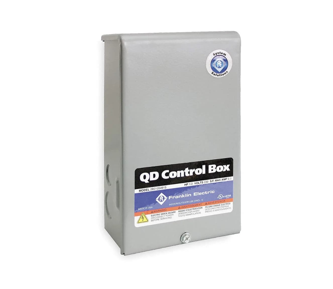 CONTROL BOX FRANKLIN 0.5HP,230V,1PH