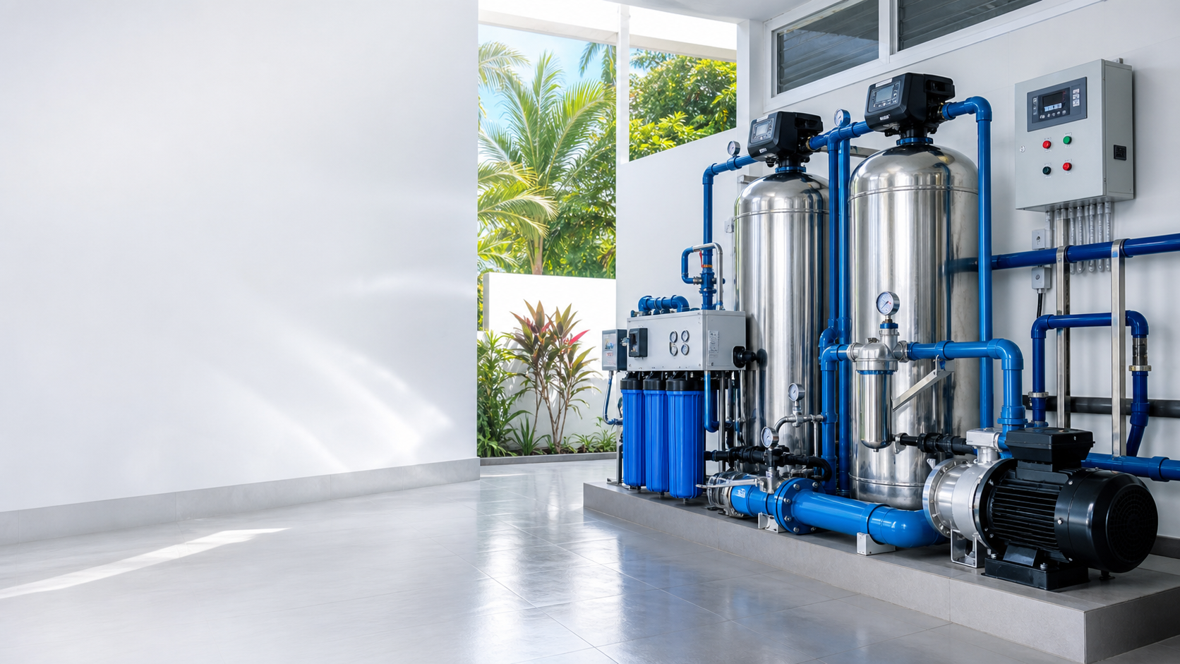 Sistema moderno de filtración, purificación y bombeo de agua